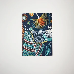 Carnet de notes A5 - Papier peint – Fleurs bleues